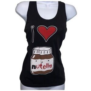 I ❤️ Nutella Stretchy Racerback Graphic Tank Top